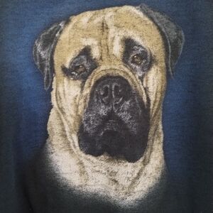 Vintage Jerzees Black mastiff print crew neck long sleeve sweatshirt